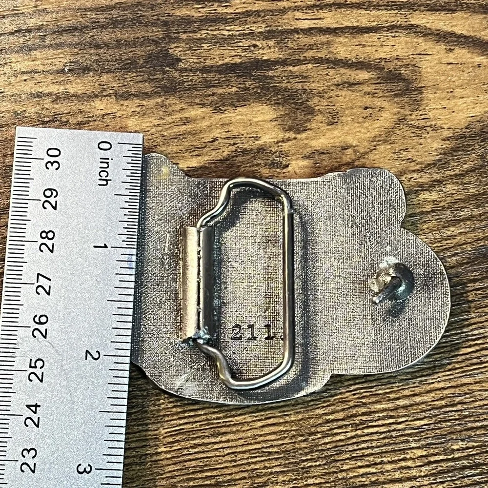 Vintage Bluegrass Belt Buckle Music Instruments Guitar Fiddle Banjo Enamel 2113